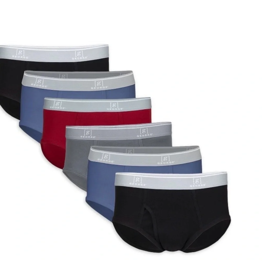 George Men's Mid Rise Briefs, 6-Pack Sz 3XL (48-50)